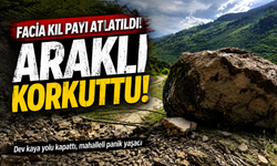 Trabzon'da Korku Dolu Anlar! Dağdan Kopan 10 Tonluk Kaya Facianın Eşiğine Getirdi