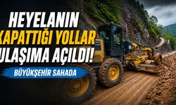 Trabzon'da Heyelanın Kapattığı Yollar Ulaşıma Açıldı