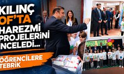 Kılınç Of’ta Harezmi projelerini inceledi! Öğrencilere tebrik...