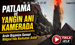 Arsin Organize Sanayi Bölgesi’nde Korkutan Anlar: Patlama ve Yangın Anı Kamerada