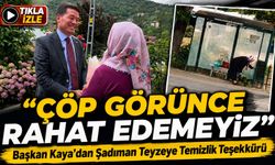 Başkan Kaya’dan Durağı Temizleyen Şadıman Teyzeye Teşekkür Ziyareti