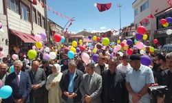 Gümüşhane'de DMD hastası Eymen Kayra için gökyüzüne balonlar bırakıldı