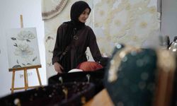 Bayburtlu kadınların yıl boyunca hazırladığı el emeği ürünler görücüye çıktı
