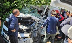 Çöp kamyonu ile ticari araç kafa kafaya çarpıştı: 1 yaralı