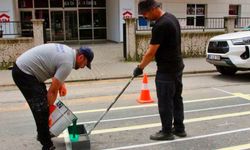 Giresun Belediyesi ekipleri yaya güvenliği için sahada