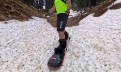 Haziran ayında kar olur mu demeyin, bu şehirde snowboard bile yapılıyor!