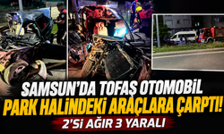 Samsun’da Tofaş Otomobil Park Halindeki Araçlara Çarptı