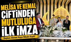Melisa ve Kemal Çiftinden Mutluluğa İlk İmza; Başkan Ahmet Kaya Nikahı Kıydı!