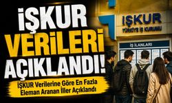 İŞKUR Verileri Açıklandı!; İŞKUR Verilerine Göre En Fazla Eleman Aranan İller Açıklandı