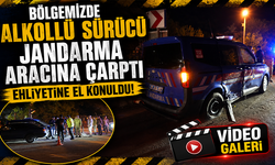 Gümüşhane'de alkollü sürücü jandarma aracına çarptı, ehliyetine el konuldu