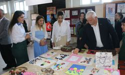 Of Mikdat Sarıalioğlu Ortaokulunda Öğrencilerin El Emeği Eserleri Sergilendi