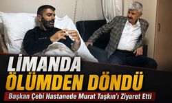 Araklı Liman Kooperatifi Başkanı Tekneden Kayalıklara Düştü; Başkan Çebi Taşkın’ı Ziyaret Etti