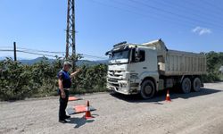 Ordu'da ağır tonajlı araçlar denetlendi
