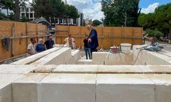 Tarihi Taçlı Çeşme'nin restorasyon çalışmaları sürüyor