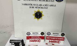 Bafra'da yabancı madde operasyonu: Ruhsatsız tabanca da ele geçirildi