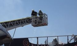 Konya'da iş yerinde çıkan yangın paniğe neden oldu