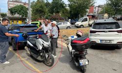 Motosiklet ile ticari taksi çarpıştı