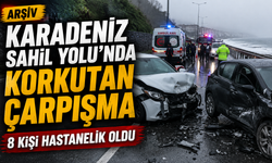 Karadeniz Sahil Yolu'nda Korkutan Çarpışma. 8 Kişi Yaralandı