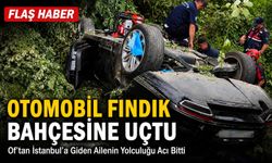 Trabzon’dan Yola Çıkan Ailenin Otomobili Fındık Bahçesine Uçtu