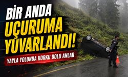 Akçaabat'ta Korkutan Kaza! Kontrolden Çıkan Otomobil Uçuruma Yuvarlandı, 2 Yaralı