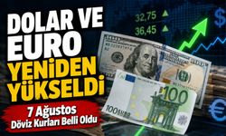 Dolar ve Euro Yeniden Yükseldi: 7 Ağustos Döviz Kurları Belli Oldu