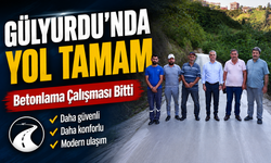 Yomra Gülyurdu’nda beton yol çalışmaları tamamlandı