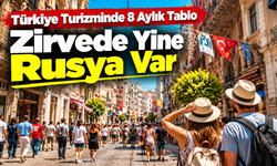 Türkiye Turizminde 8 Aylık Tablo: Zirvede Yine Rusya Var
