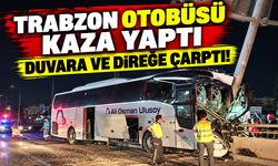 Trabzon’a gelen otobüs Adana’da kaza yaptı: Şoför 2 saat sonra çıkarıldı