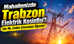 Mahallenizde Bugün Trabzon Elektrik Kesintisi Var Mı, Evden Çıkmadan Öğrenin