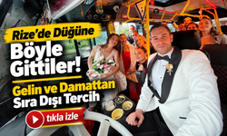 Rize’de Gelin Arabasını Bıraktılar, Düğüne Böyle Gittiler