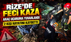 Rize’de Araç Uçuruma Yuvarlandı: 2 Kişi Hayatını Kaybetti