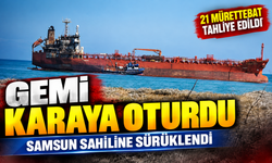 Alaçam’da Karaya Oturan Gemi İçin Kurtarma Çalışması Başladı