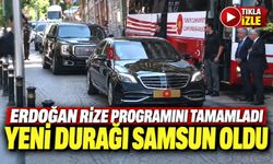 Cumhurbaşkanı Erdoğan, Rize’den Samsun’a hareket etti
