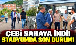 Araklı’da Başkan Çebi Sahaya İndi: Stadyumdan Parke Çalışmalarına İnceleme