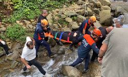 Rize Çayeli’nde otomobil dere yatağına devrildi: 6 kişi yaralandı