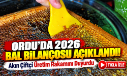 Ordu'da 2026 Bal Bilançosu Açıklandı! Akın Çiftçi Üretim Rakamını Duyurdu