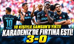 Trabzonspor Samsunspor'u 10 Kişiyle Devirdi! Karadeniz Derbisinde 3 Gollü Muhteşem Zafer