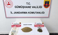 Gümüşhane'de durdurulan araçta yasaklı madde ve kenevir tohumu ele geçirildi