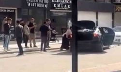 iki taraf arasında çıkan kavgada lüks otomobil hasar gördü