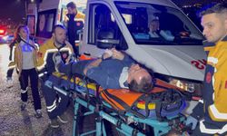 Otomobil orta refüje çıktı: 2 yaralı