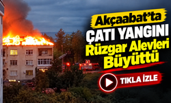 Akçaabat’ta Çatı Yangını: Rüzgar Alevleri Büyüttü
