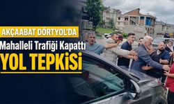 Akçaabat Dörtyol’da yol tepkisi: Mahalleli trafiği kapattı