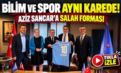 Aziz Sancar’a Trabzonspor’un Mohamed Salah Forması Hediye Edildi
