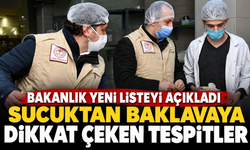 Bakanlık Yeni Listeyi Açıkladı: Sucuktan Baklavaya Dikkat Çeken Tespitler