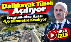 Erzurum-Rize Arası 4,6 Km Kısalıyor: Tünel Cuma Açılıyor