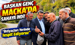 Başkan Genç Maçka'da Sahaya İndi!; "ihtiyaçları Yerinde Tespit Ediyoruz"