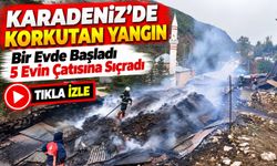 Bayburt’ta Yangın Paniği: Alevler 5 Evin Çatısına Sıçradı