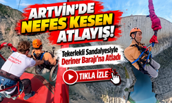 Artvin'de Herkesin Nefesini Kesen Anlar! Tekerlekli Sandalyesiyle Atlayış Yaptı