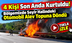 Samsun’da Seyir Halindeki Otomobil Alev Topuna Döndü