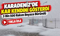 Karadeniz’de Kar Kendini Gösterdi; 3 Bin 500 Rakım Beyaza Büründü